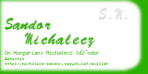 sandor michalecz business card